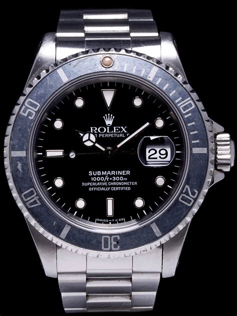 Rolex Submariner 16610 16800 ghost black insert inlay 